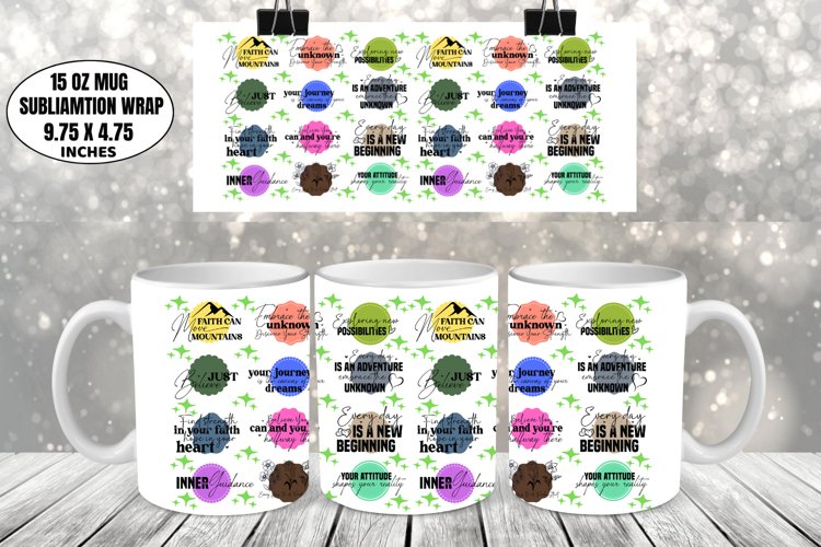 Motivational Mug Wrap Sublimation example image 1