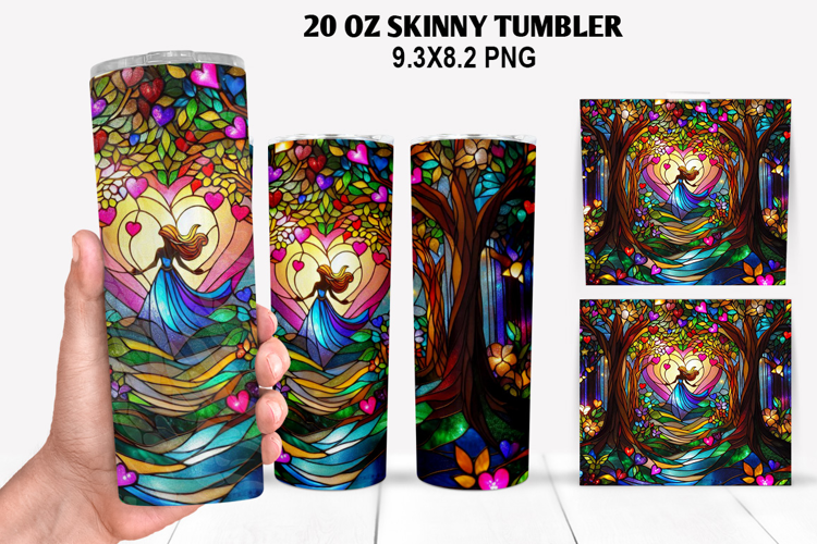 Valentine Skinny Tumbler 20oz Wrap Design, Valentine Tumbler