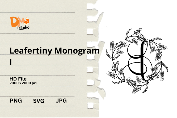 Floral Monogram Letter Svg Image 6