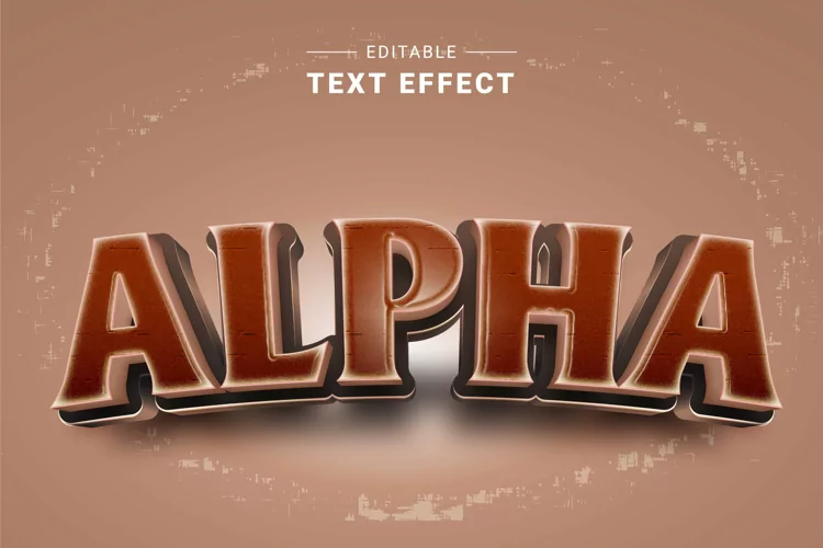Editable Text Effect for Illustrator. Vector Graphic styles