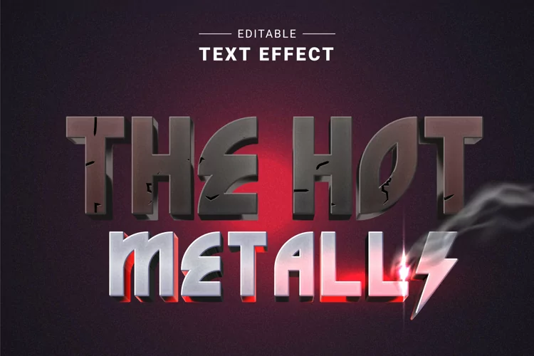Editable Text Effect for Illustrator. Vector Graphic styles