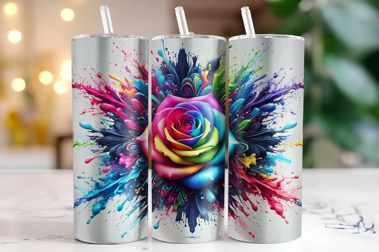 Flowers Tumbler Wrap | Sublimation | Tumblers