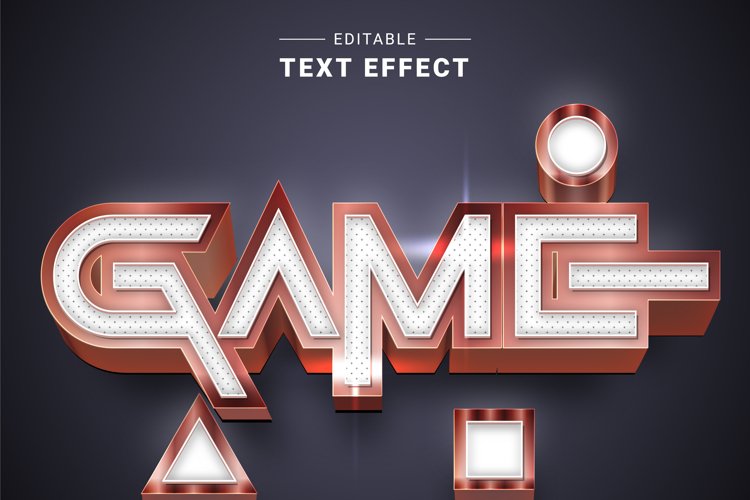 Editable Text Effect for Illustrator. Vector Graphic styles example image 1