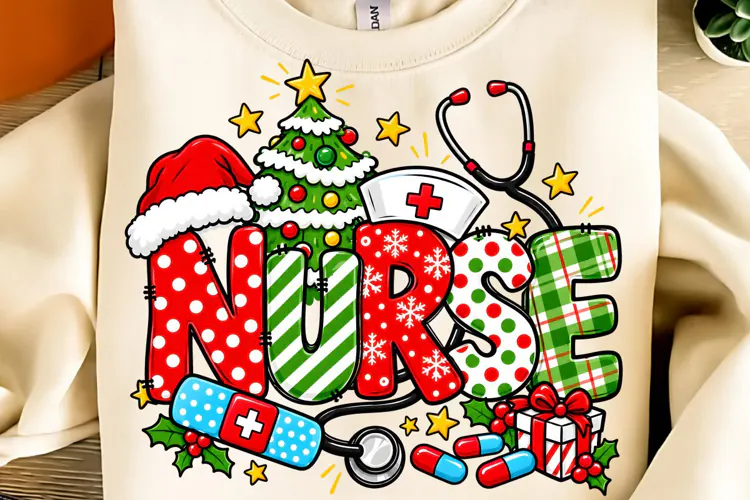 Nurse Christmas PNG, Merry Christmas PNG, Christmas PNG