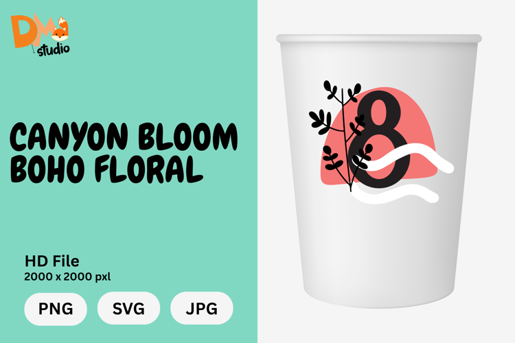 Boho Floral Svg Image 24