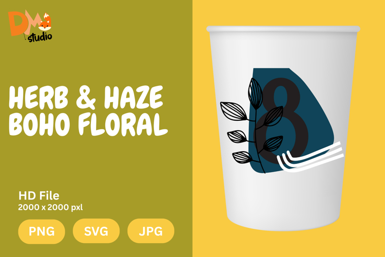 Boho Floral Svg Image 12
