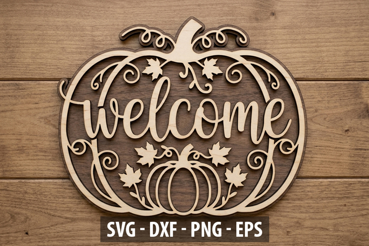 Welcome Door Hanger Cut File for Cricut and Laser