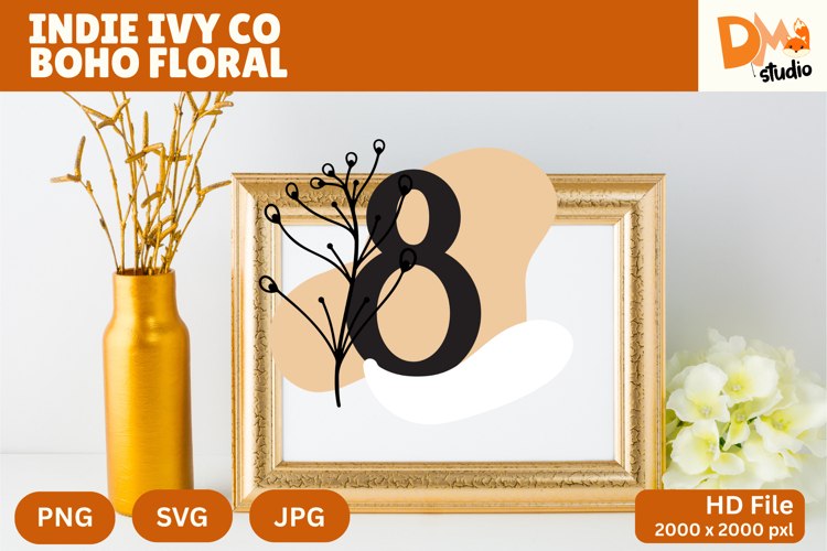 Indie Ivy Co Boho Floral Monogram