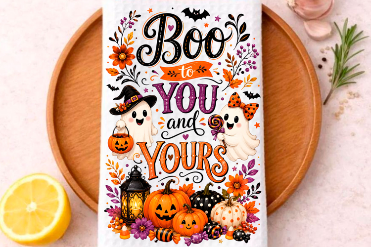 Halloween Kitchen Towel PNG, Funny Halloween PNG,