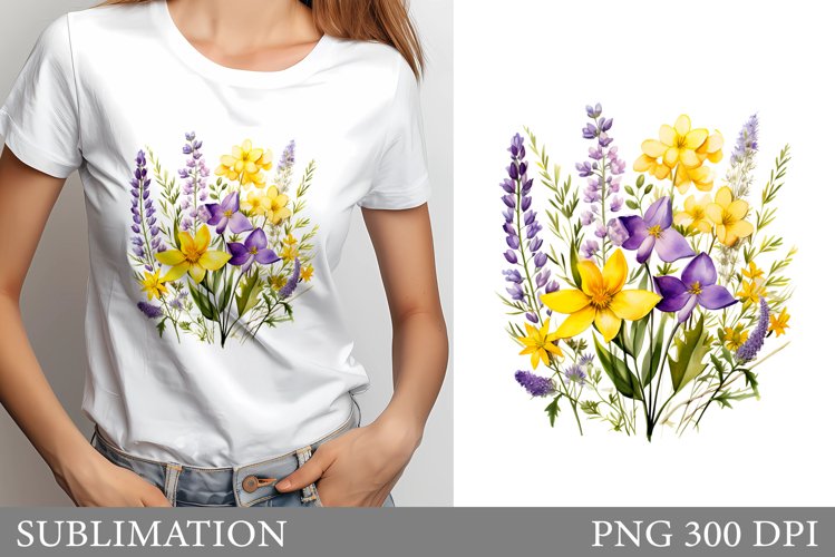Wildflowers Sublimation. Wildflowers T-Shirt Sublimation