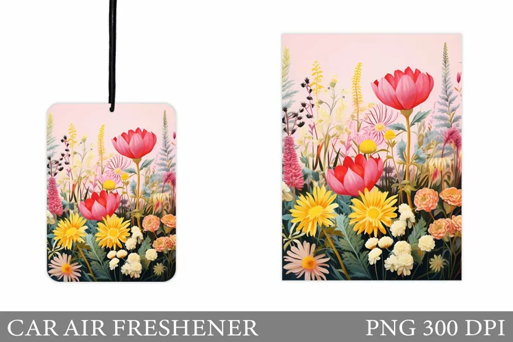 Floral Car Air Freshener. Flowers Car Air Freshener Design