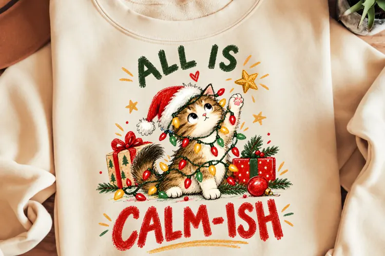 Funny Christmas PNG, Christmas PNG, Trending Christmas Cat