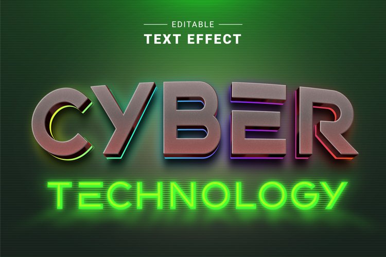 Editable Text Effect for Illustrator. Vector Graphic styles example image 1
