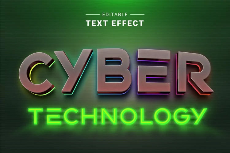 Editable Text Effect for Illustrator. Vector Graphic styles
