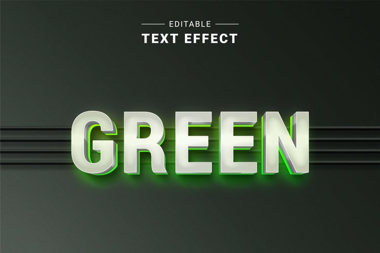 Editable Text Effect for Illustrator. Vector Graphic styles example image 1