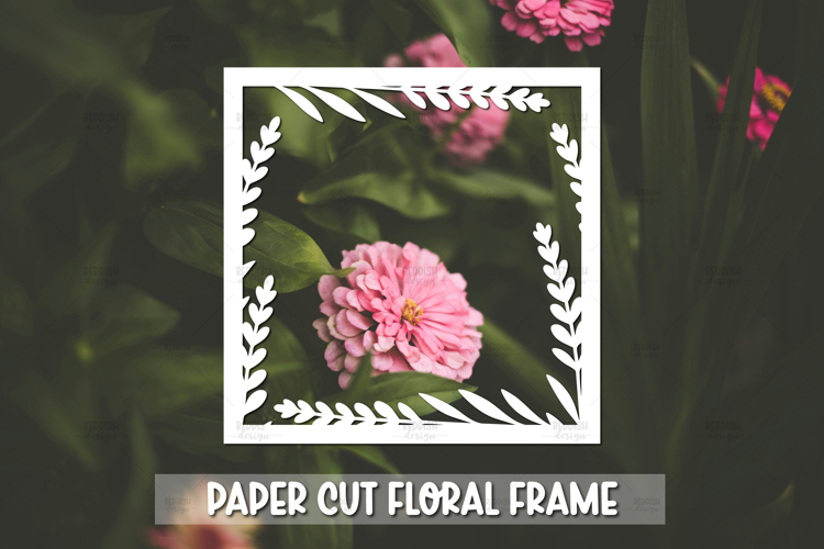 Paper cut Floral Frame SVG Cricut,Silhouette Craft