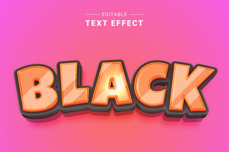 Editable Text Effect for Illustrator. Vector Graphic styles