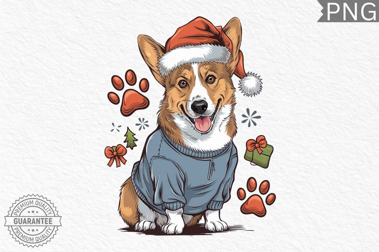 Christmas Dog - Christmas Sublimation Design example image 1