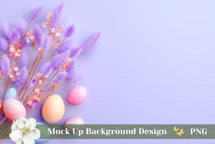 Easter Eggs Background PNG, Purple Background Design