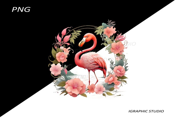 Pink Flamingo Clipart, Tropical Clipart, Bird Clipart