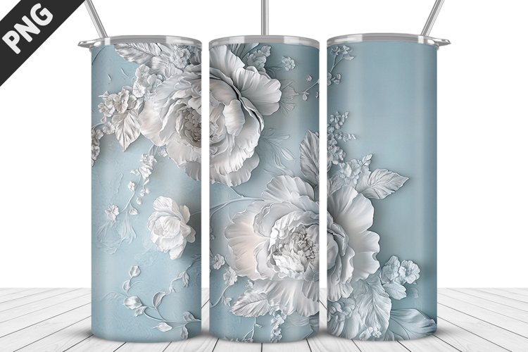 Flowers Tumbler Wrap | Sublimation Design | Tumbler PNG