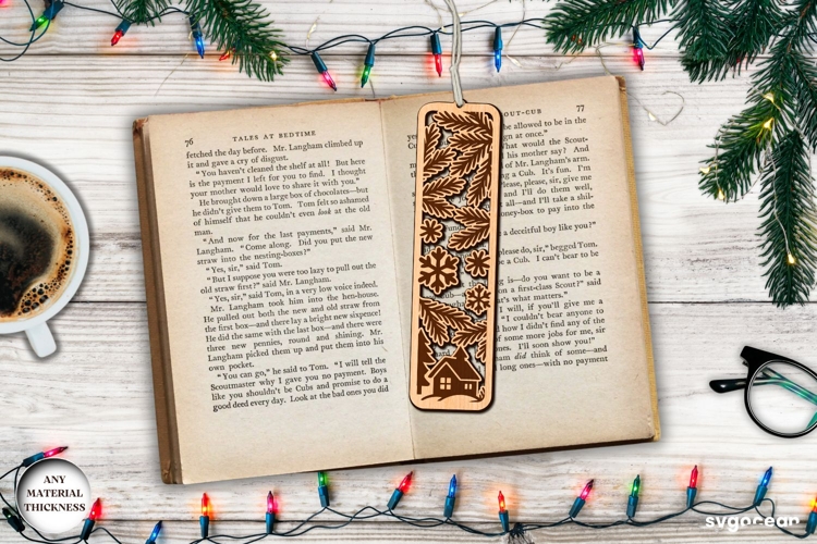 Winter Bookmark Laser Cut | Glowforge | SVG