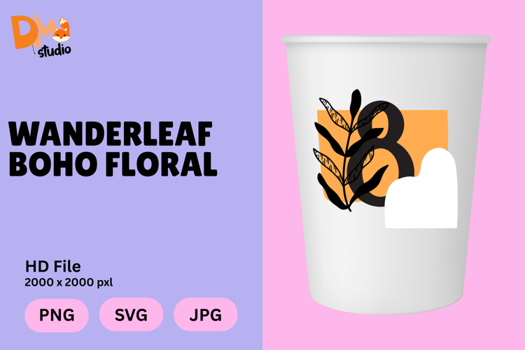Wanderleaf Boho Floral Monogram