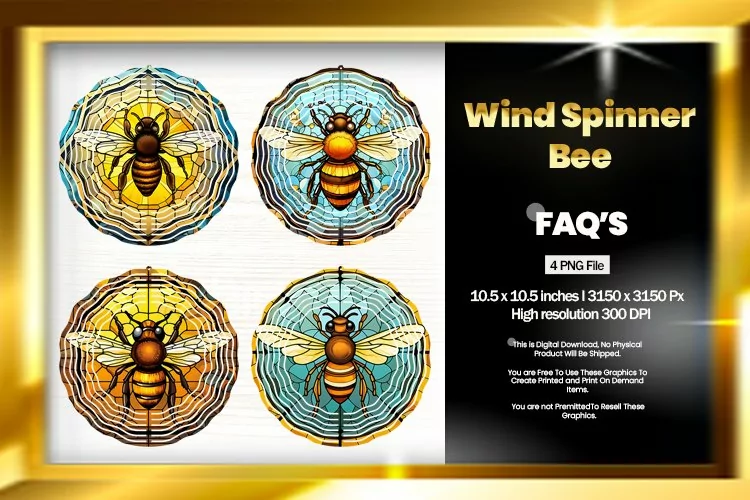 Bee Wind Spinner Sublimation - 04 Variations