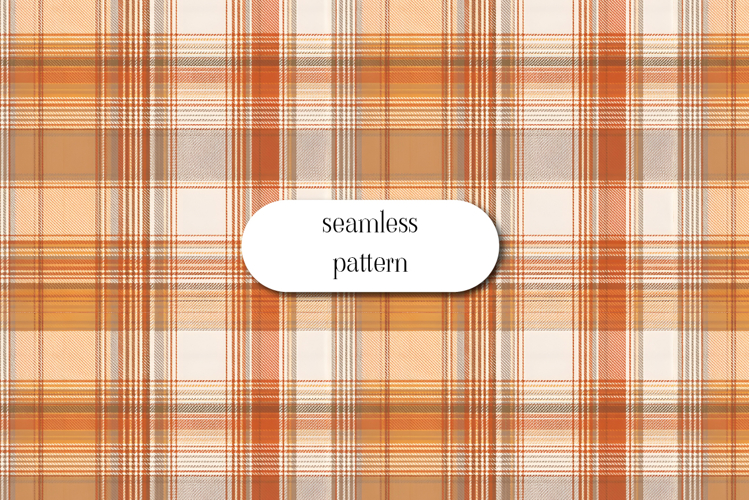 Warm Autumn Plaid Pattern | Seamless Tartan Digital Paper