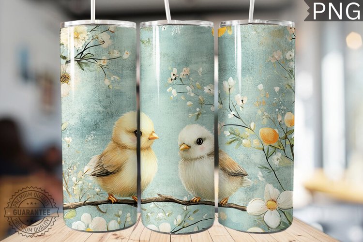 Spring Easter Tumbler Wrap - High Quality 300 Dpi example image 1