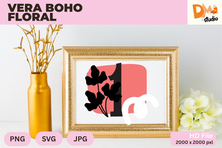 Boho Floral Svg Image 14