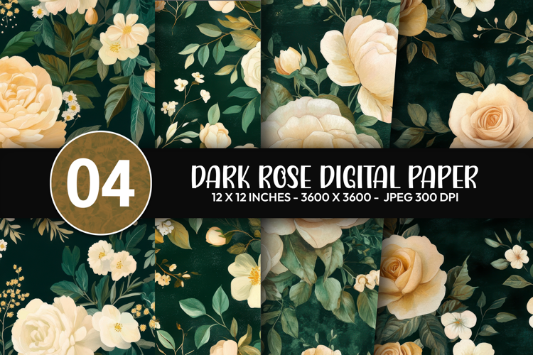 Dark Rose Digital Paper