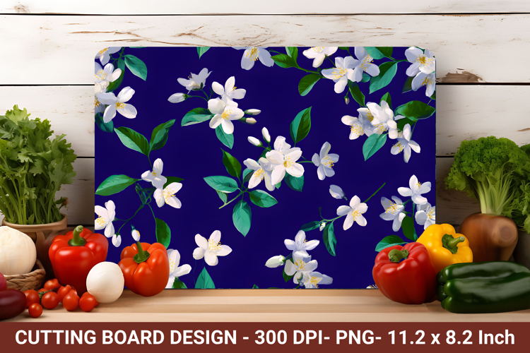 Jasmine Flower Cutting Board | Cutting Board png