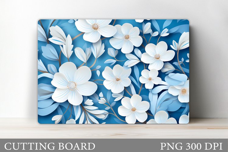 Flowers Cutting Board Sublimation. Cutting Board Design