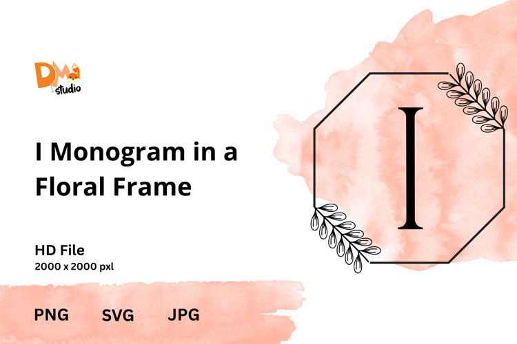 Monogram in a Floral Frame