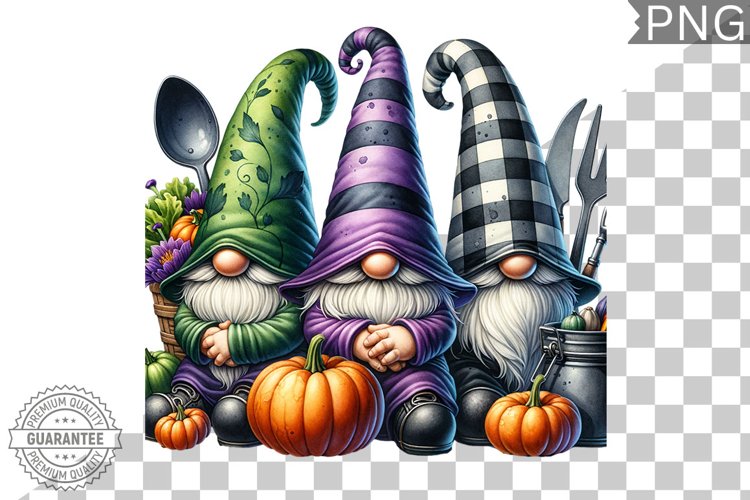 Halloween Kitchen Gnome Sublimation - Clipart PNG Design