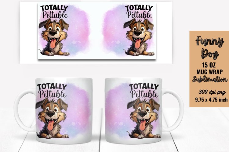 Funny Dog Mug Wrap Sublimation
