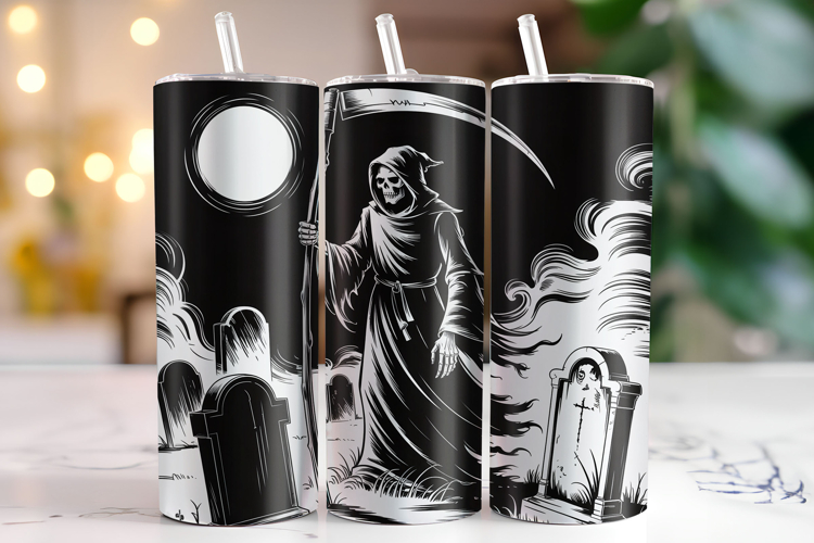 Grim Reaper Tumbler Wrap | Sublimation | Tumblers