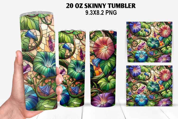 Flower Skinny Tumbler 20oz Wrap Design, Summer Tumbler Wrap