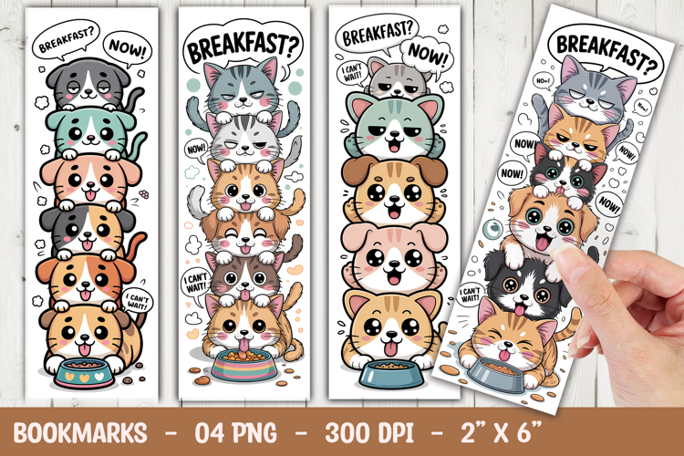 Animal Breakfast Stack Bookmark Sublimation