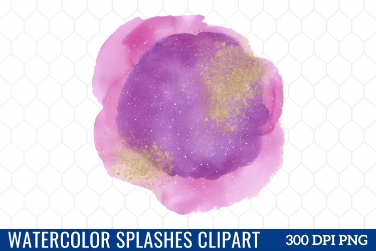Watercolor Splashes Clipart