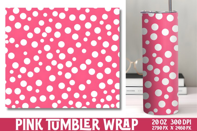 Pink Digital Paper Tumbler Wrap