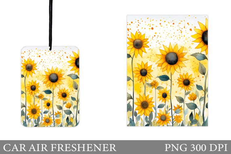 Sunflowers Car Air Freshener. Summer Car Air Freshener