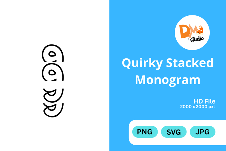 Quirky Stacked Monogram