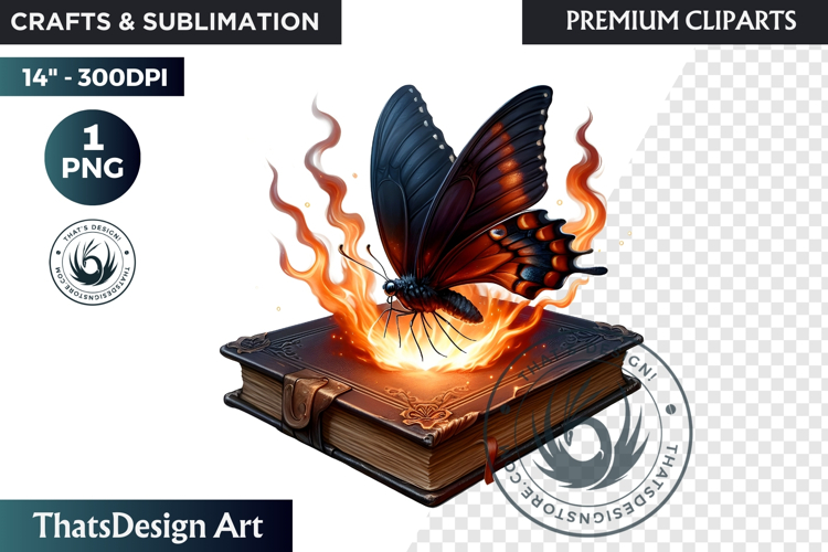 Dark Academia PNG, Gothic Butterfly Clipart Moody ephemera