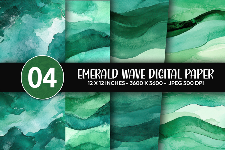 Emerald Wave Digital Paper