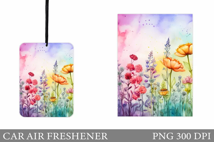 Wildflowers Car Air Freshener. Flowers Car Air Freshener
