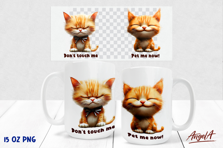 Coffee cat Mug sublimation, after before mug quote PNG