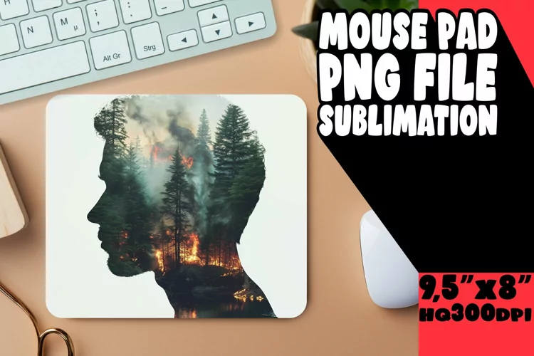 Blaze Wilderness Animal Mouse Pad - Sublimation, Abstract