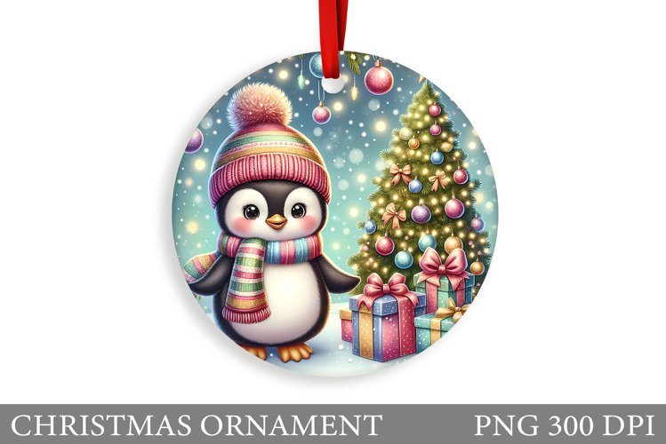 Cute Penguin Sublimation. Cute Penguin Christmas Ornament
